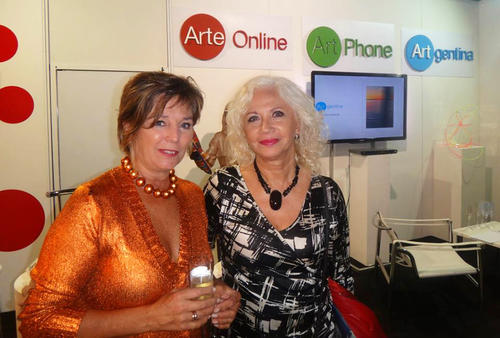 Con Marcela Costa Peuser,Stand Arte Online,  arteBa 2012